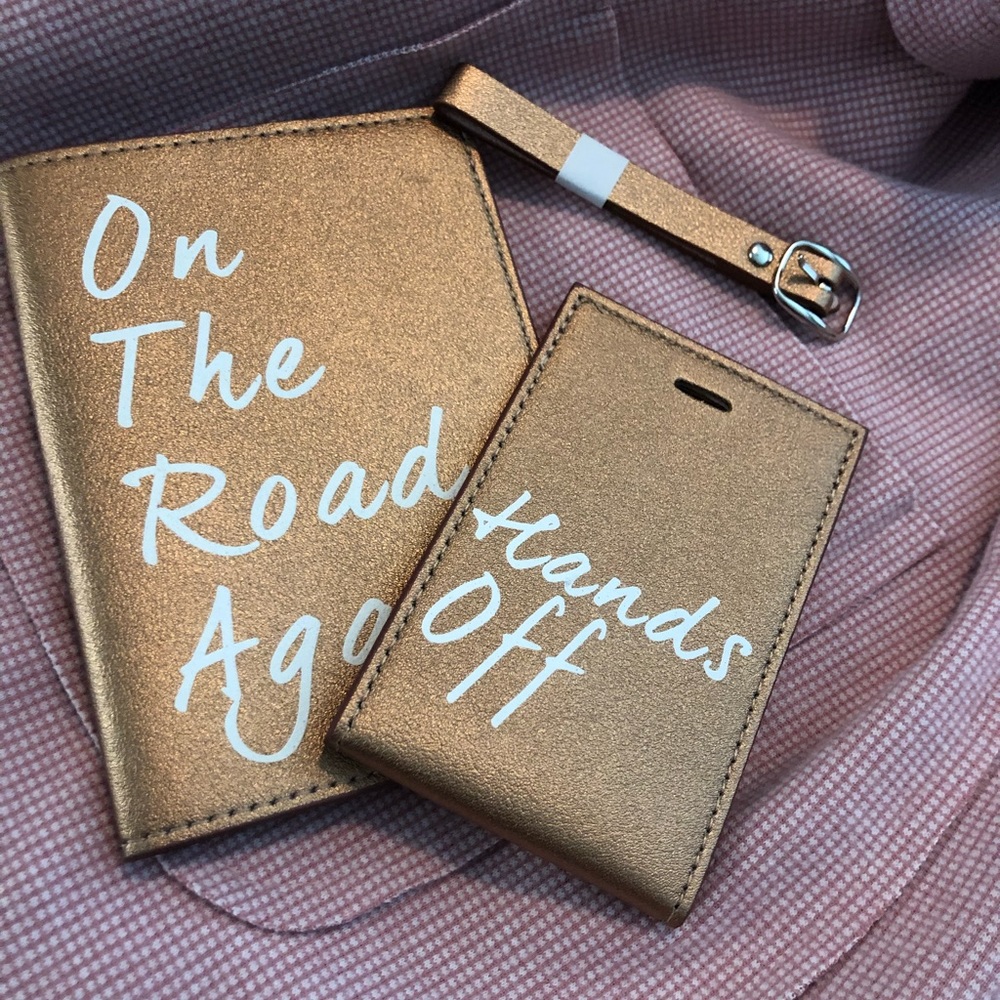 Understated Vegan Leather Travel Tag Set
